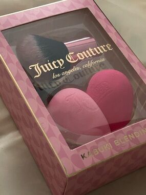 Juicy Couture Pink Ombre Kabuki Blending Sponges & Brush Set